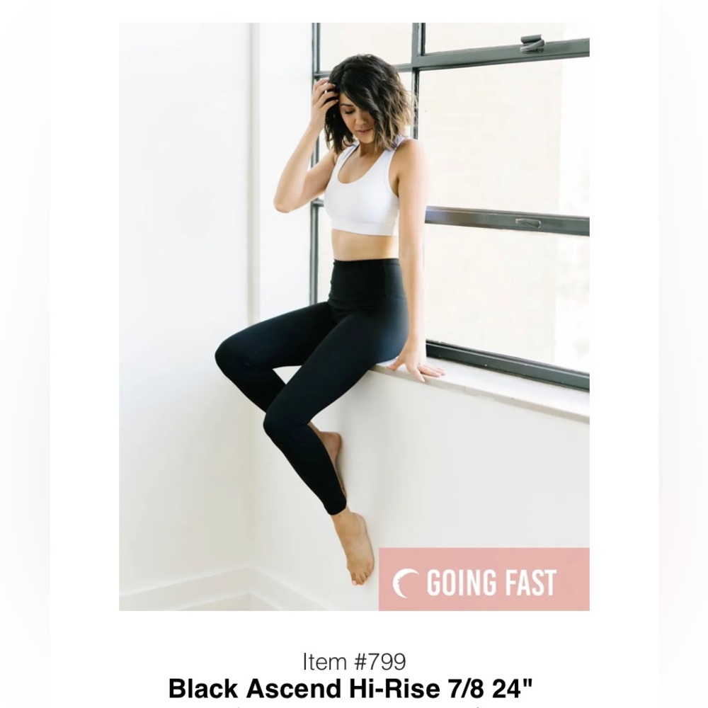 Zyia Black Ascend High-Rise Legging, Black, Size 8-10
